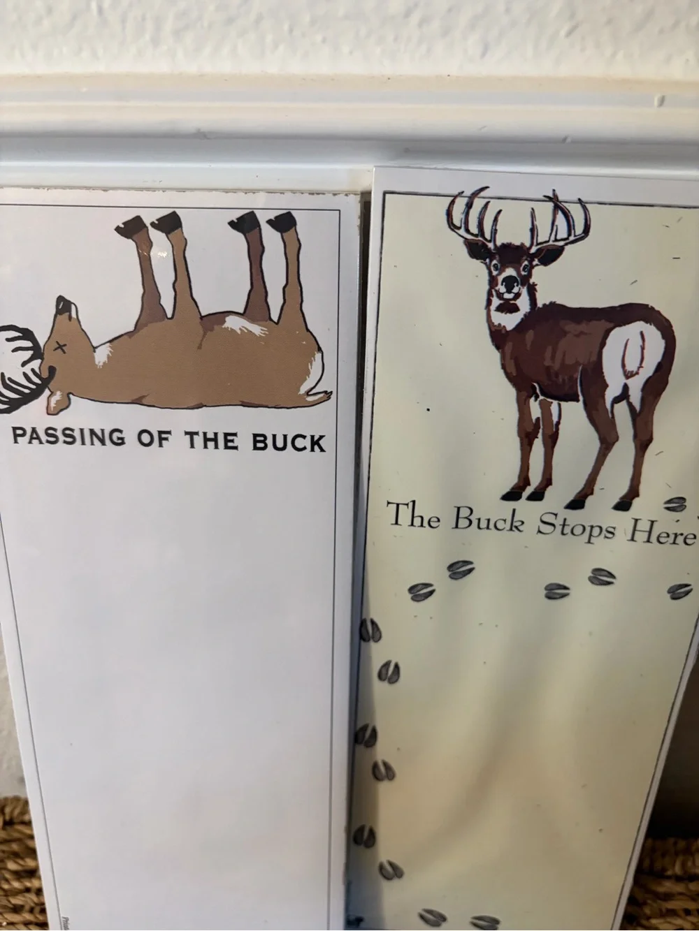 Magnetic Vintage Buck Deer Refrigerator Note Pads x2